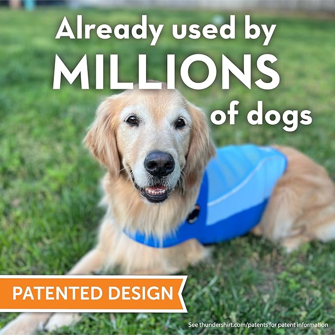 ThunderShirt Breeze for Dogs, Medium, Sky Blue, Extra Breathable Mesh Fabric, Dog Anxiety Relief Vest for Every Day Stress & Calming During Thunder Storms and Fireworks