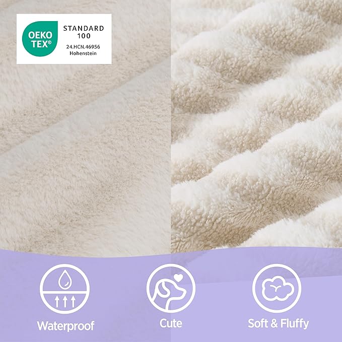 LE SURE Cute XL Dog Beds, Orthopedic Waterproof Dog Bed for Extra Large Dogs, High Back Non-Slip Bottom and Egg-Crate Foam Big Pet Couch Sofa with Washable Removable Cover, Beige