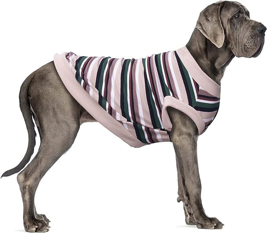 Extra Large Dog T Shirts Clothes Sleeveless Tank Top Vest for Labrador Rottweiler Great Dane, Khaki 8X-Large