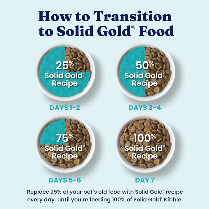 Solid Gold Bison Dry Dog Food for Large Dogs – High Protein, Whole Grain Kibble with Real Bison, Brown Rice & Omega 3 – Large Kibble w/Probiotics for Gut Health - Adult Dog Food - Nutrientboost™–22LB