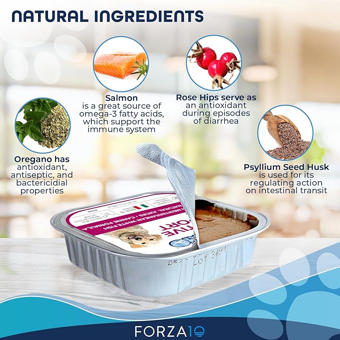 Forza10 Digestive Care Dog Food – Gastrointestinal Wet Dog Food, High Fiber Intestinal Diet for Digestive Health, Sensitive Stomach Formula, Vet Formulated, 3.5 oz Cans, 32 Pack, Made in Italy