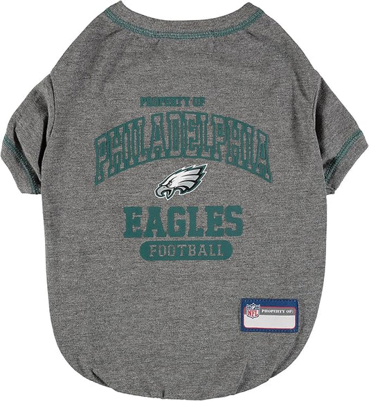 NFL Philadelphia Eagles Dog T-shirt Small. - Licensed Shirt for Pets Team Colored with Team Logos- Premium Stretchable Materials for the comfort of your Dog & Cat
