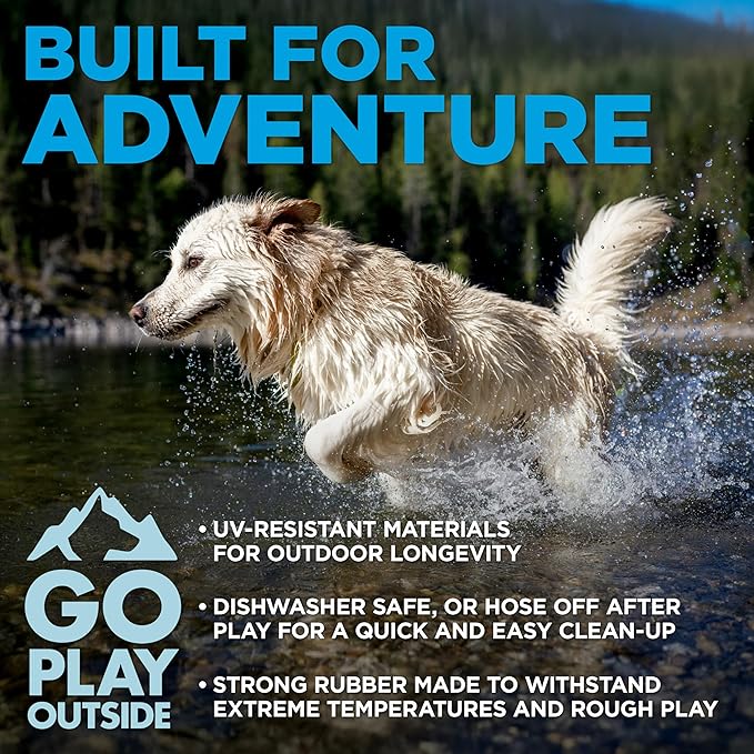Hound2O Dog Toys | Squeaky Fetch Ball for Dogs | Green Floating Outdoor Toy - Easy to Clean and Made from Non Toxic Materials