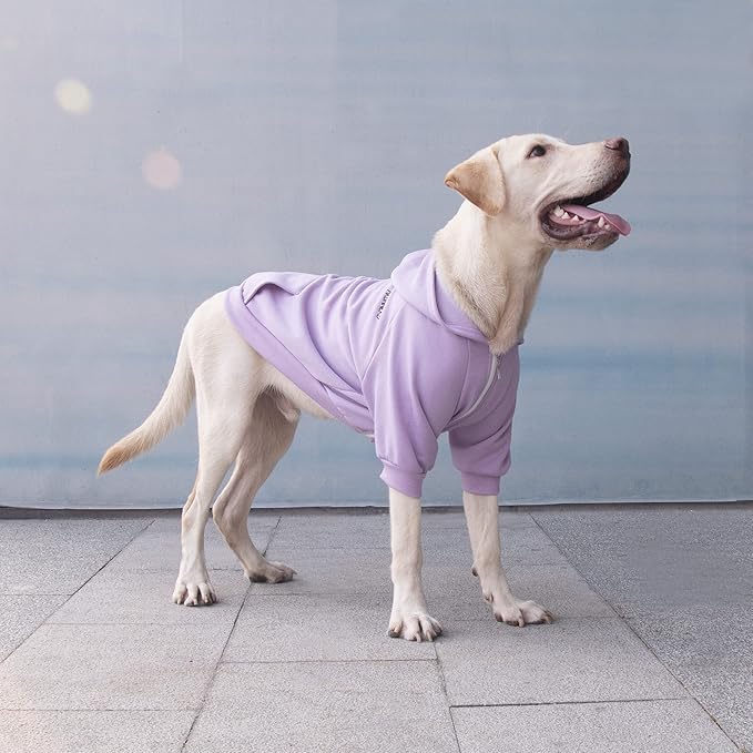 Extra Large Dog Clothes Hoodies Zip Up Sweaters for Big Dogs Alaskan Caucasian Sheepdog Purple 7XL