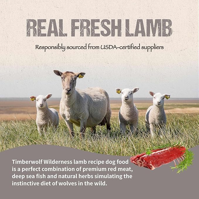 Timberwolf Wilderness Lamb Recipe Dry Dog Food 20lb