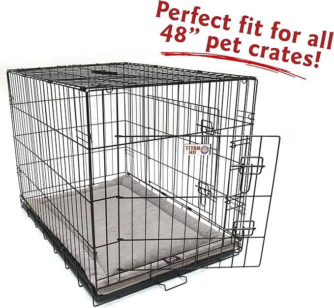 Majestic Pet Orthopedic Memory Foam Dog Crate Mat - Plush Pet Bed Pad for Crates & Kennels | USA Crafted | 48"x30" Villa Vintage