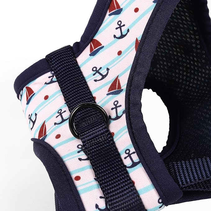 Mile High Life Step in Dog Harness for Small Dogs No Pull, Easy Get on Air Mesh Vest Harness, Adjustable Easy Closures Both Neck and Chest (White, S Chest 13.1"-19.6")