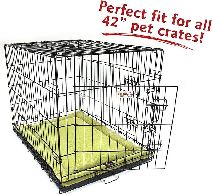 42" Villa Green Apple Crate Dog Bed Mat By Majestic Pet Products