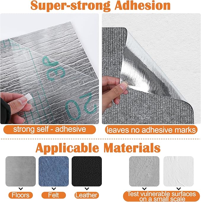 Cat Scratch Furniture Protector - 138" x 15.8" Trimmable Self-Adhesive Cats Claws Scratch Pads, DIY Cat Climbing Couch Protector for Scratch Post Cat Tree Replacement Indoor (Light Gray)