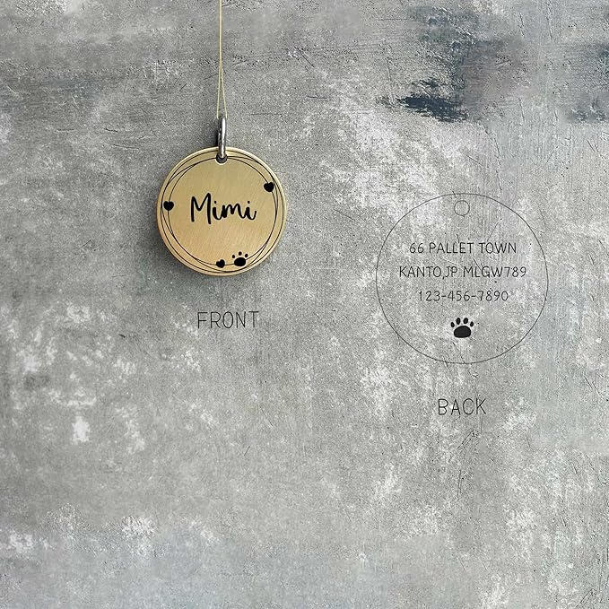Cat Dog ID Tags Personalized 9 Corolla Styles Flower Wreath to Choose for Medium Pets Collar Accessories Brass Copper Engraved Custom on Both Side