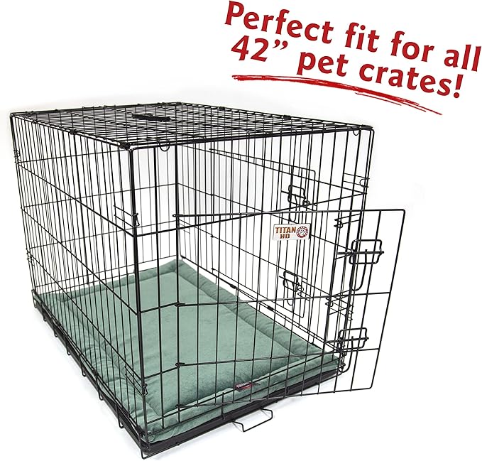 Majestic Pet Orthopedic Memory Foam Dog Crate Mat - Plush Pet Bed Pad for Crates & Kennels | USA Crafted | 42"x26" Villa Azure