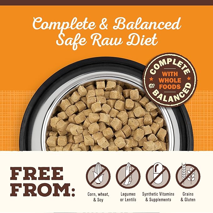 Primal Freeze Dried Dog Food, Pronto Mini Nuggets, Beef; Scoop & Serve, Complete & Balanced Meal; Also Use as Topper or Treat; Premium, Healthy, Grain Free High Protein Raw Dog Food (25 oz)