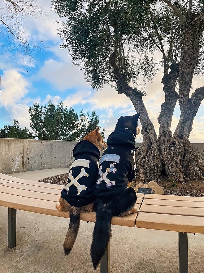 ChoChoCho Woof Dog Hoodie, Designer Dog Hoodies for Small Medium Large Breeds, Art Collection Dog Sweatshirts, Street Drawstring Hoodies Outfit Clothes for Puppy Puppies (3XL, Monet Painting)