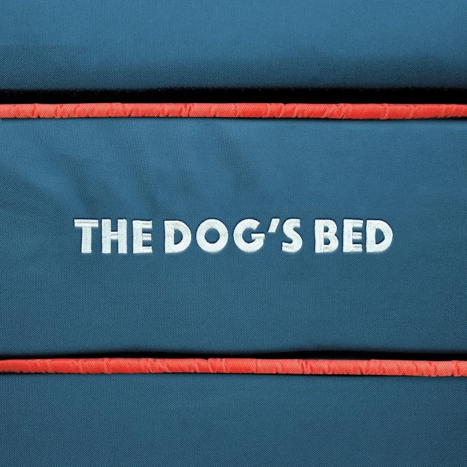 Replacement Outer Cover for The Dog's Bed Orthopedic Memory Foam Dog Bed. Washable Oxford Fabric, Medium (Blue with Red Piping UK Flag Embroidery & Centre Flag)