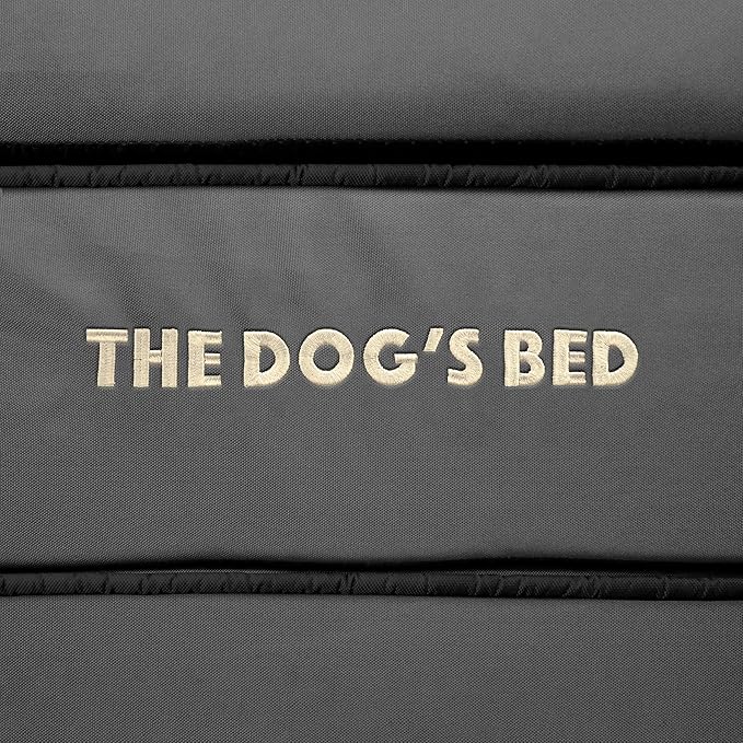 The Dog’s Bed Orthopedic Headrest Dog Bed XL Grey/Black, Memory Foam, Pain Relief for Arthritis, Hip & Elbow Dysplasia, Post Surgery, Lameness, Waterproof Washable Cover